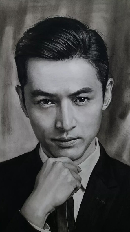 刘斌素描作品《胡歌》