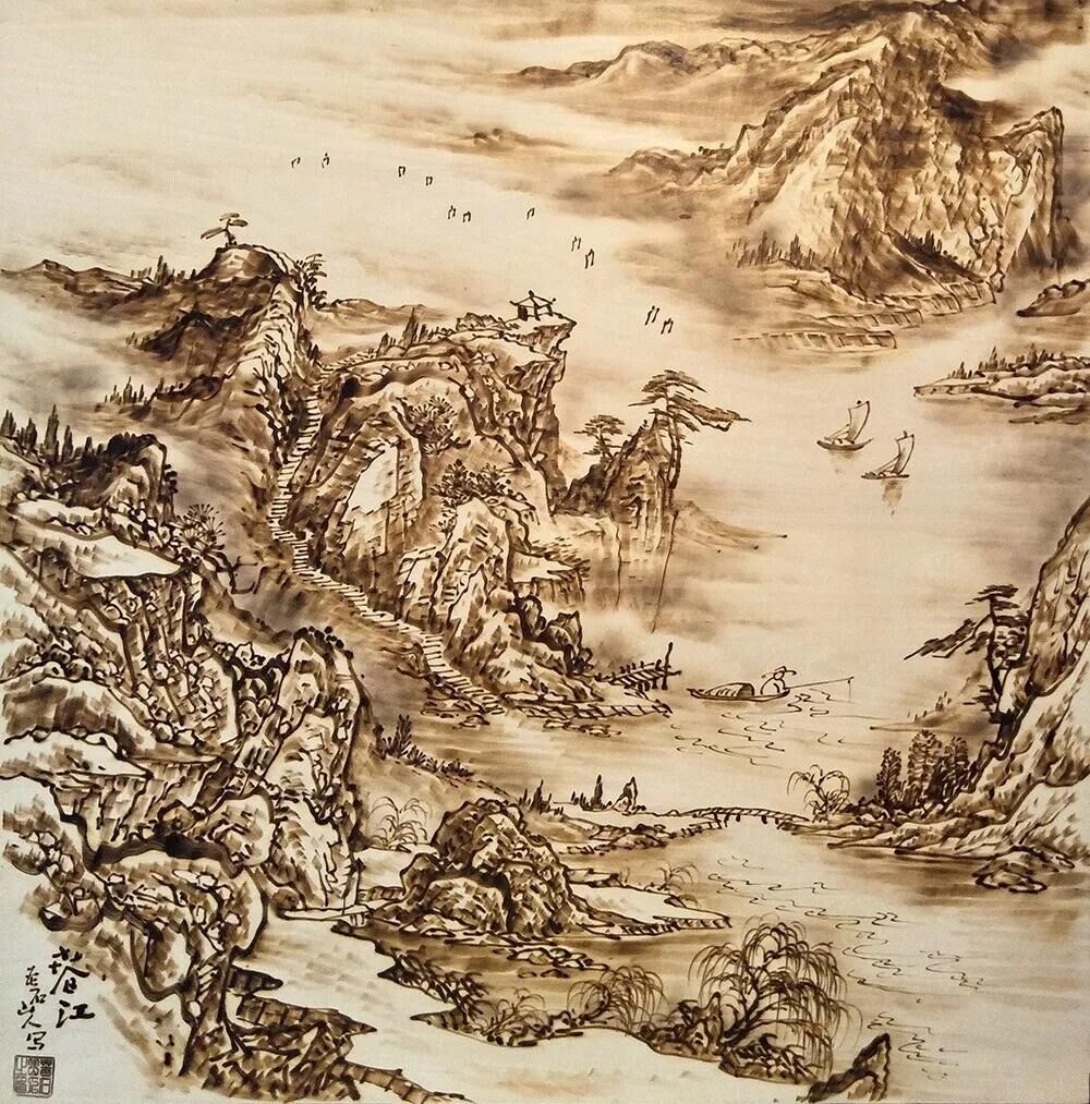 作者：孙传?！洞航罚獠模豪踊剿ǔ叽?0*60cm）