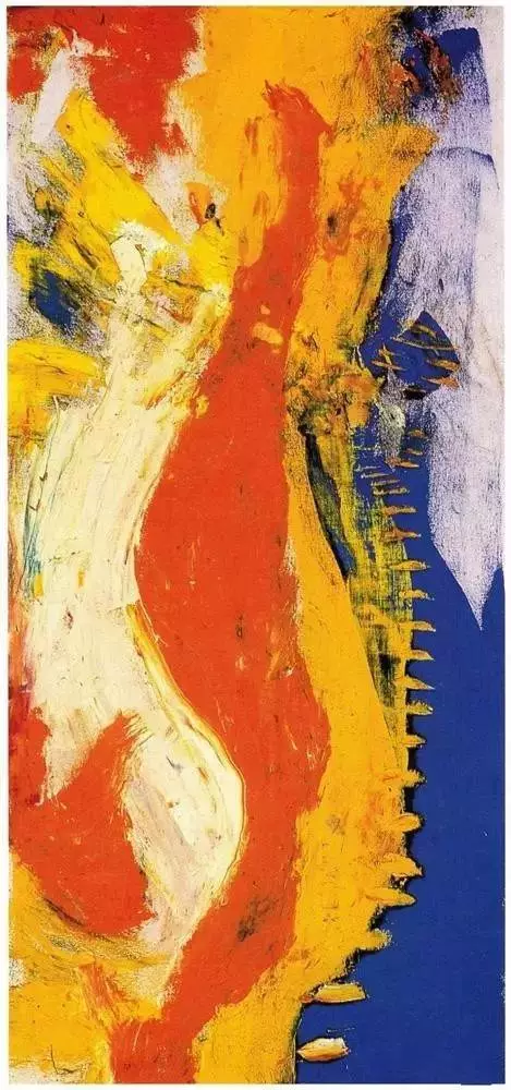 李青萍油画作品《登山》