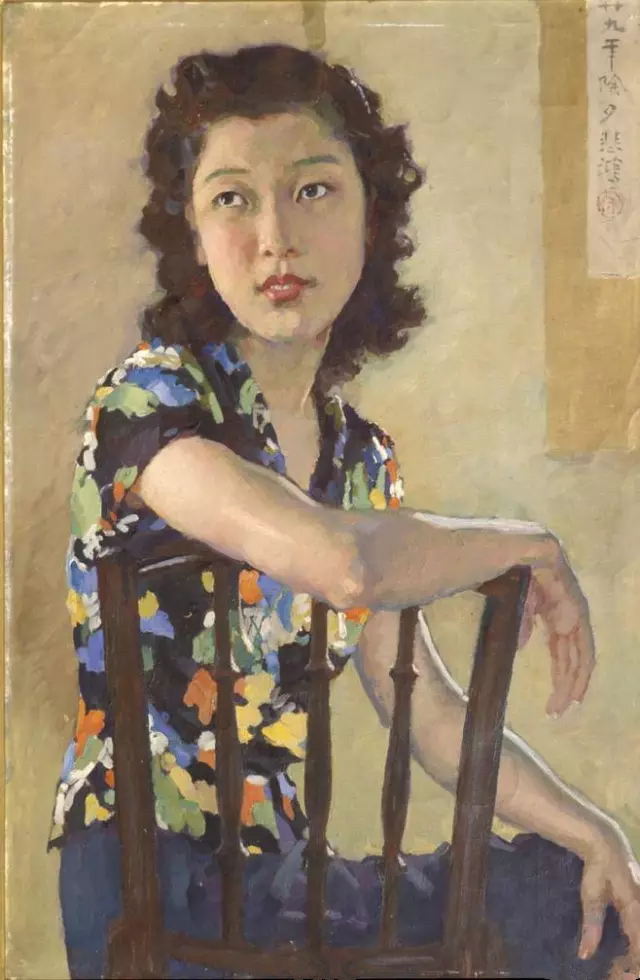 徐悲鸿为李青萍作的画像