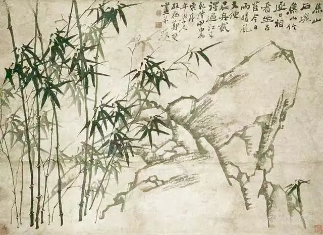郑板桥国画竹系列作品《焦山石魂焦山竹》