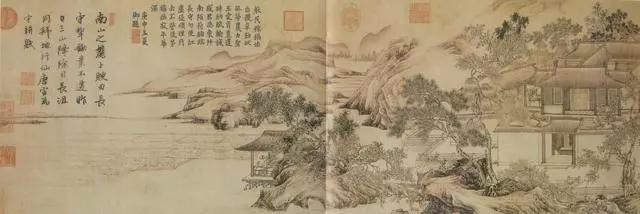 明 唐寅 守耕图卷 绢本 32.2×99.2厘米 台北故宫博物院藏