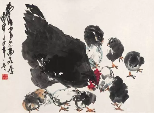 国画入门-国画母鸡画法