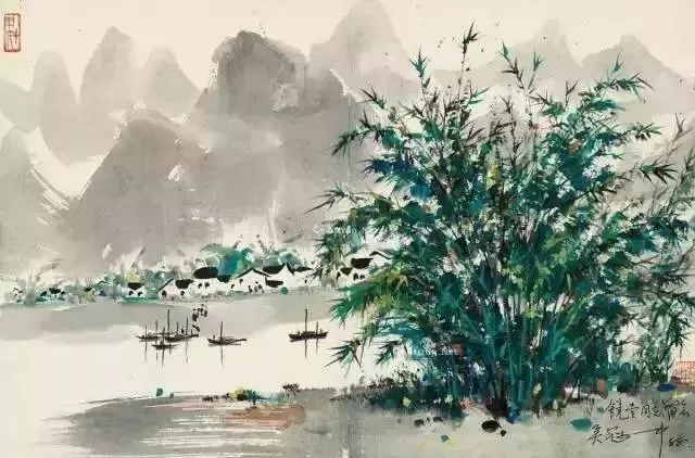 吴冠中作品《漓江》