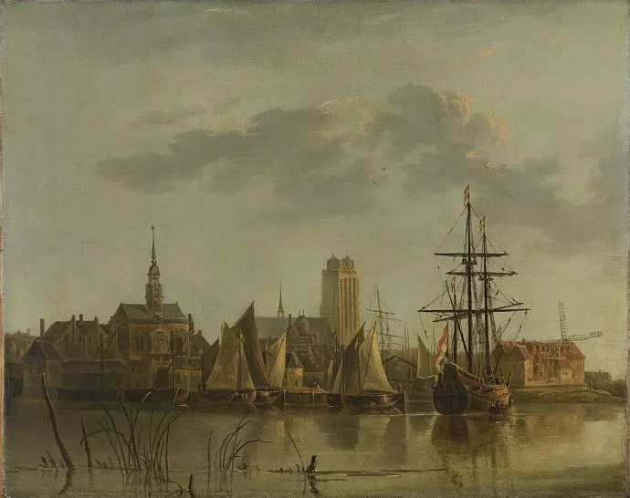 阿尔伯特·克伊普Aelbert Cuyp 油画作品欣赏《多德雷赫特日落》