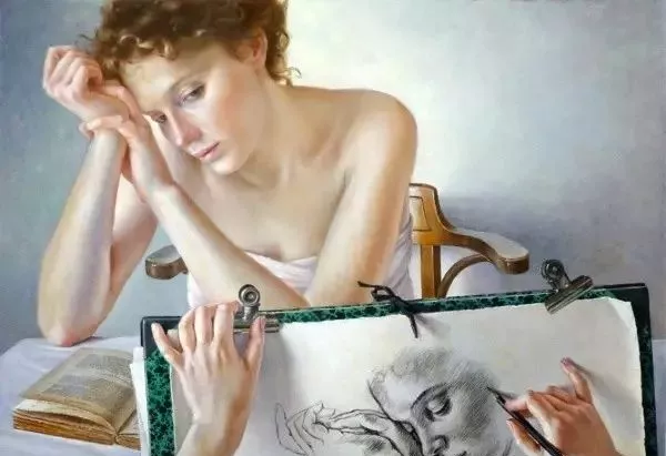 弗朗辛·凡·霍夫(Francine Van Hove)女性人体油画作品2