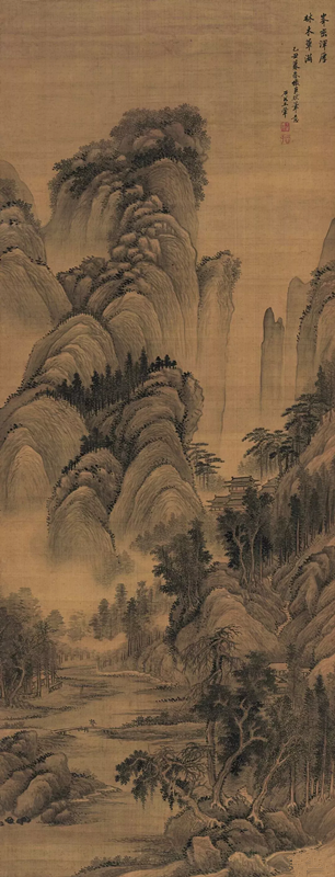 清 王翚 仿巨然山水图 清 王翚 仿巨然山水图