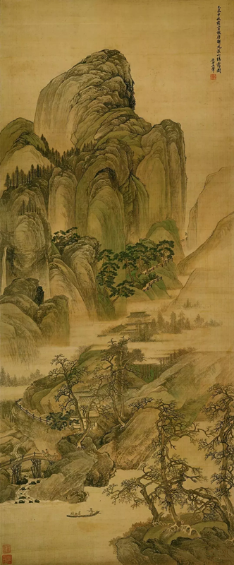 清 王翚 仿唐寅溪山晴霭图