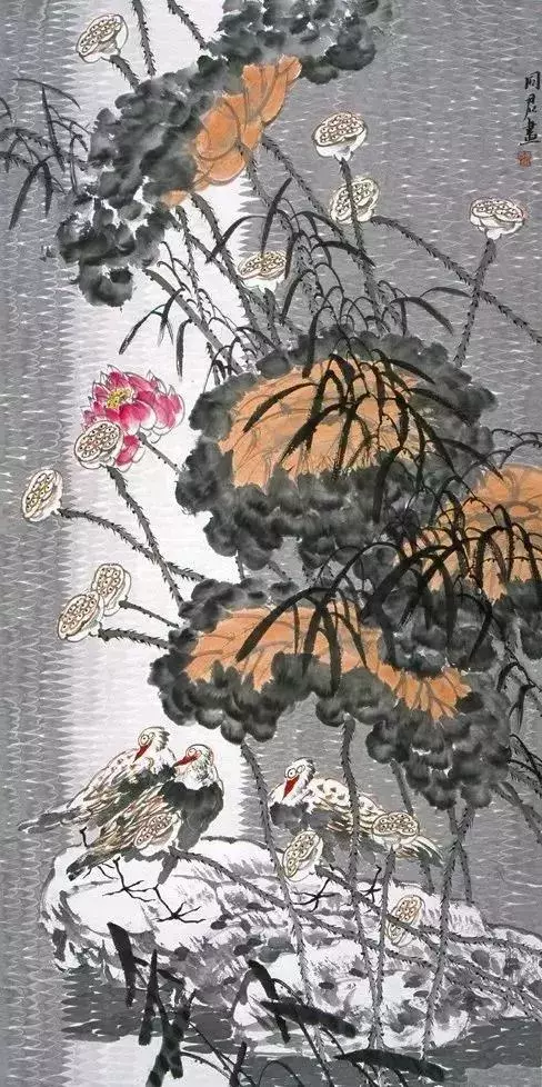 国画大师王同君 荷花作品欣赏