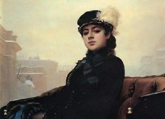 世界经典油画-克拉姆斯柯《无名女郎》
