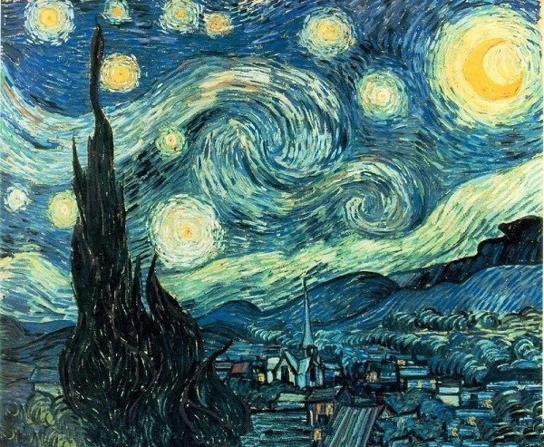 世界经典油画-梵高《星空》