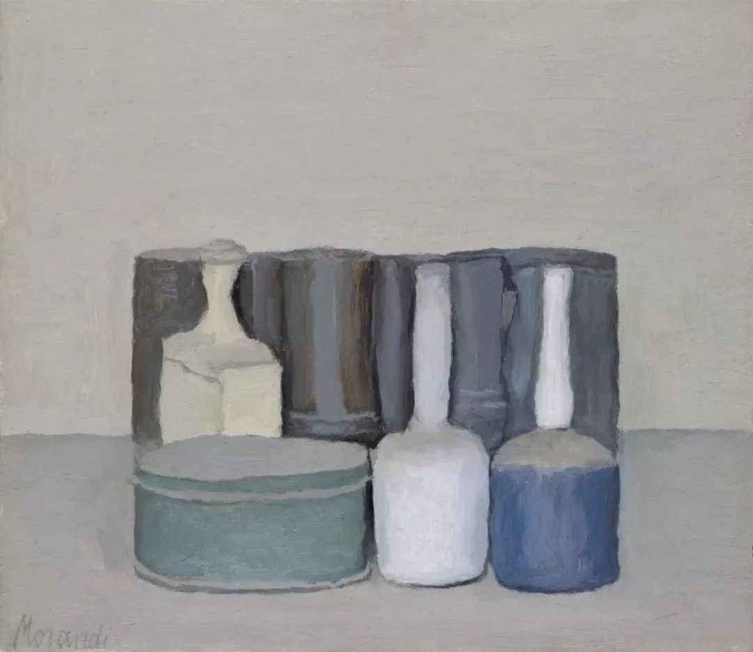 世界经典油画-乔治? 莫兰迪《有绿盒子的静物》Still life with Green boxGiorgio Morandi