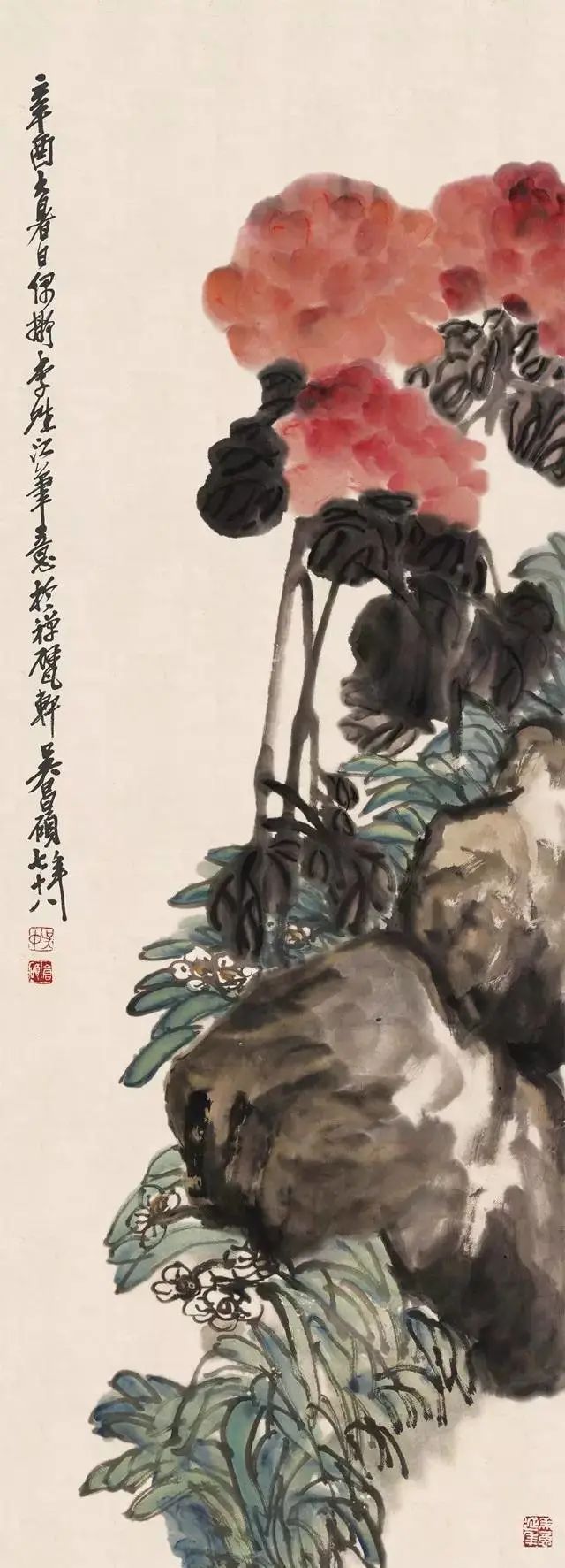 吴昌硕花卉作品欣赏 吴昌硕花卉作品欣赏