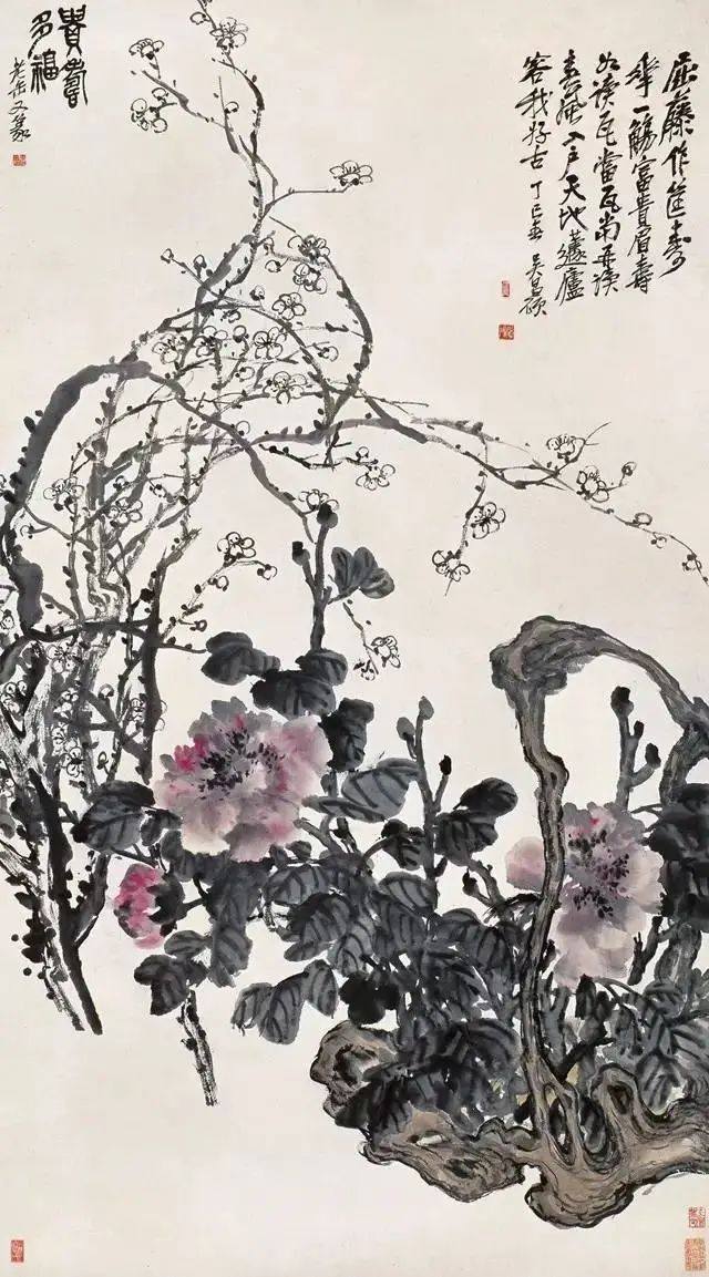 吴昌硕花卉作品欣赏 吴昌硕花卉作品欣赏