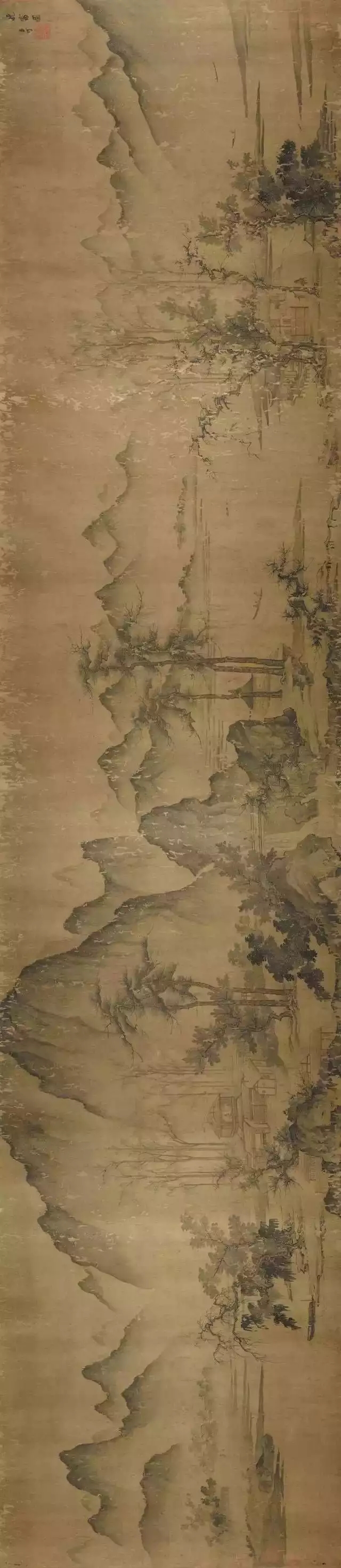 宋·文同 晚霭横卷图 纸本墨色 30.2×216cm 美国大都会博物馆藏 宋·文同 晚霭横卷图 纸本墨色 30.2×216cm 美国大都会博物馆藏